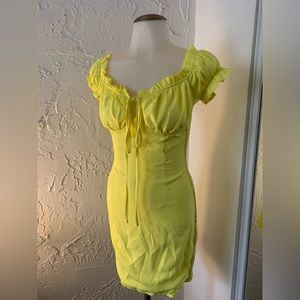 Sexy but cute yellow bodycon dress size S